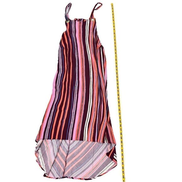 Ava & Viv Womens Striped Hi Low Hem Strap Sleeveless Sundress Multicolor Size X - Picture 15 of 16